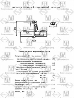 Изолятор ПС-210В