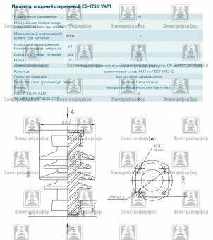 Изолятор С6-125 II УХЛ1