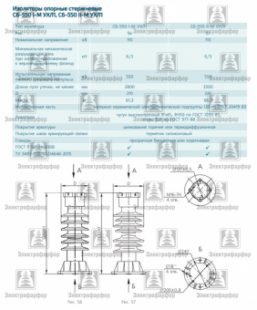 Изолятор С6-550-I M УХЛ1